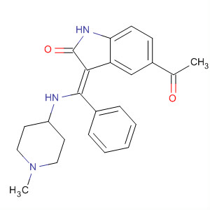2H-Indol-2-one,5-acetyl-1,3-dihydro-3-[[(1-methyl-4-piperidinyl)amino]phenylmethylene]-, (3Z)-
