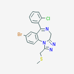 8-bromo-6-(2-chlorophenyl)-1-[(methylsulfanyl)methyl]-4H-[1,2,4]triazolo[4,3-a][1,4]benzodiazepine