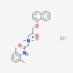 DIMETHYL(2-HYDROXY-3-(NAPHTHALEN-1-YLOXY)PROPYL)(((2,6-XYLYL)CARBAMOYL)METHYL)AMMONIUM CHLORIDE