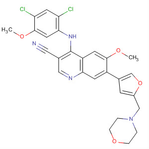 3-Quinolinecarbonitrile,4-[(2,4-dichloro-5-methoxyphenyl)amino]-6-methoxy-7-[5-(4-morpholinylmethyl)-3-furanyl]-