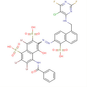 1,7-Naphthalenedisulfonic acid,4-(benzoylamino)-6-[[5-[[(5-chloro-2,6-difluoro-4-pyrimidinyl)amino]methyl]-1-sulfo-2-naphthalenyl]azo]-5-hydroxy-, trilithium salt