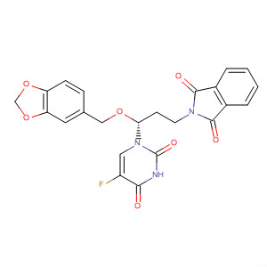 1H-Isoindole-1,3(2H)-dione,2-[3-(1,3-benzodioxol-5-ylmethoxy)-3-(5-fluoro-3,4-dihydro-2,4-dioxo-1(2H)-pyrimidinyl)propyl]-, (R)-