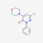 3(2H)-Pyridazinone, 6-chloro-4-(4-morpholinyl)-2-phenyl-