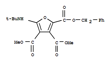 2,3,4-Furantricarboxylic  acid,  5-[(1,1-dimethylethyl)amino]-,  3,4-dimethyl  2-(phenylmethyl)  ester