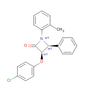 2-Azetidinone, 3-(4-chlorophenoxy)-1-(2-methylphenyl)-4-phenyl-, trans-