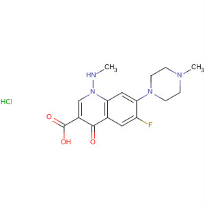 3-Quinolinecarboxylic acid,6-fluoro-1,4-dihydro-1-(methylamino)-7-(4-methyl-1-piperazinyl)-4-oxo-,monohydrochloride
