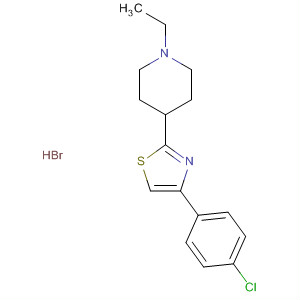 Piperidine, 4-[4-(4-chlorophenyl)-2-thiazolyl]-1-ethyl-, hydrobromide