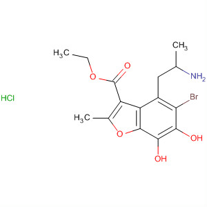 3-Benzofurancarboxylic acid,7-(2-aminopropyl)-6-bromo-4,5-dihydroxy-2-methyl-, ethyl ester,hydrochloride