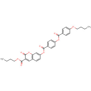 2H-1-Benzopyran-3-carboxylic acid,7-[[4-[(4-butoxybenzoyl)oxy]benzoyl]oxy]-2-oxo-, butyl ester