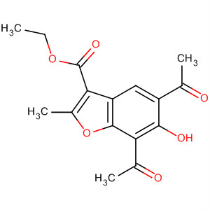 3-Benzofurancarboxylic acid, 4,6-diacetyl-5-hydroxy-2-methyl-, ethylester