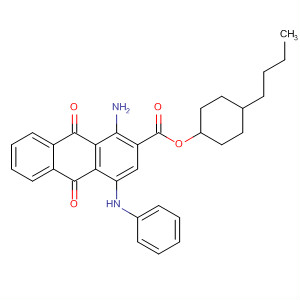 2-Anthracenecarboxylic acid,1-amino-9,10-dihydro-9,10-dioxo-4-(phenylamino)-, 4-butylcyclohexylester, trans-