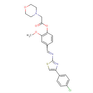 4-Morpholineacetic acid,4-[[[4-(4-chlorophenyl)-2-thiazolyl]imino]methyl]-2-methoxyphenyl ester