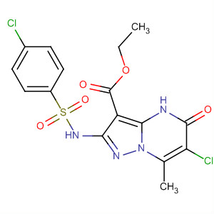 Pyrazolo[1,5-a]pyrimidine-3-carboxylic acid,6-chloro-2-[[(4-chlorophenyl)sulfonyl]amino]-4,5-dihydro-7-methyl-5-oxo-, ethyl ester