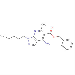 1H-Pyrazolo[3,4-b]pyridine-5-carboxylic acid,4-amino-6-methyl-1-pentyl-, phenylmethyl ester