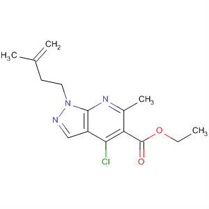 1H-Pyrazolo[3,4-b]pyridine-5-carboxylic acid,4-chloro-6-methyl-1-(3-methyl-3-butenyl)-, ethyl ester