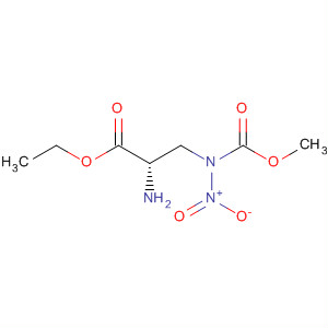 Alanine, N-(methoxycarbonyl)-3-(nitroamino)-, ethyl ester