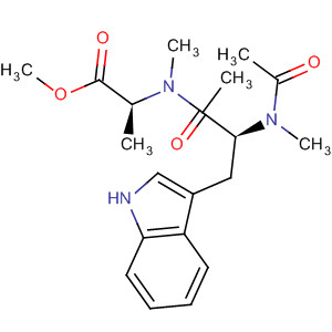 Alanine, N-(N-acetyl-N,1-dimethyl-L-tryptophyl)-N-methyl-, methyl ester