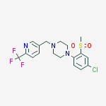 1-[4-CHLORO-2-(METHYLSULFONYL)PHENYL]-4-([6-(TRIFLUOROMETHYL)PYRIDIN-3-YL]METHYL)PIPERAZINE