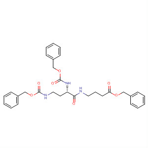 Butanoic acid,4-[[1-oxo-2,4-bis[[(phenylmethoxy)carbonyl]amino]butyl]amino]-,phenylmethyl ester, (S)-