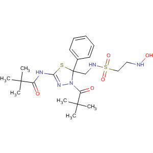 Propanamide,N-[4-(2,2-dimethyl-1-oxopropyl)-4,5-dihydro-5-[[[[2-(hydroxyamino)ethyl]sulfonyl]amino]methyl]-5-phenyl-1,3,4-thiadiazol-2-yl]-2,2-dimethyl-