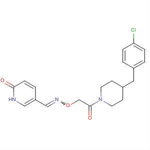3-Pyridinecarboxaldehyde, 1,6-dihydro-6-oxo-,3-[O-[2-[4-[(4-chlorophenyl)methyl]-1-piperidinyl]-2-oxoethyl]oxime]