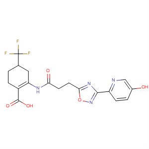 1-Cyclohexene-1-carboxylic acid,2-[[3-[3-(5-hydroxy-2-pyridinyl)-1,2,4-oxadiazol-5-yl]-1-oxopropyl]amino]-4-(trifluoromethyl)-