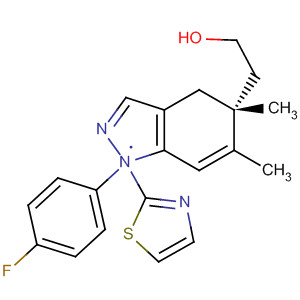 1H-Indazole-5-ethanol,1-(4-fluorophenyl)-4,5-dihydro-5,6-dimethyl-a-2-thiazolyl-, (5R)-