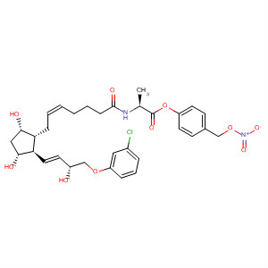 L-Alanine,N-[(5Z)-7-[(1R,2R,3R,5S)-2-[(1E,3R)-4-(3-chlorophenoxy)-3-hydroxy-1-buten-1-yl]-3,5-dihydroxycyclopentyl]-1-oxo-5-hepten-1-yl]-,4-[(nitrooxy)methyl]phenyl ester
