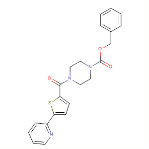 1-Piperazinecarboxylic acid, 4-[[5-(2-pyridinyl)-2-thienyl]carbonyl]-,phenylmethyl ester