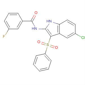 Benzamide, N-[5-chloro-3-(phenylsulfonyl)-1H-indol-2-yl]-3-fluoro-