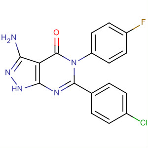 4H-Pyrazolo[3,4-d]pyrimidin-4-one,3-amino-6-(4-chlorophenyl)-5-(4-fluorophenyl)-1,5-dihydro-