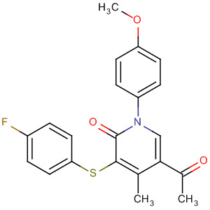 2(1H)-Pyridinone,5-acetyl-3-[(4-fluorophenyl)thio]-1-(4-methoxyphenyl)-4-methyl-
