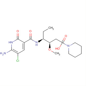 1-Piperidinehexanoic acid,4-[[(6-amino-5-chloro-1,2-dihydro-2-oxo-3-pyridinyl)carbonyl]amino]-3-methoxy-, (3R,4S)-