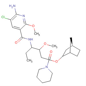 1-Piperidinehexanoic acid,4-[[(6-amino-5-chloro-2-methoxy-3-pyridinyl)carbonyl]amino]-3-methoxy-, bicyclo[2.2.1]hept-2-yl ester, (3S,4R)-