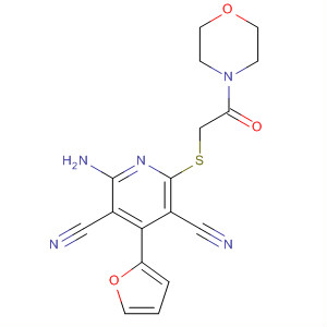 3,5-Pyridinedicarbonitrile,2-amino-4-(2-furanyl)-6-[[2-(4-morpholinyl)-2-oxoethyl]thio]-
