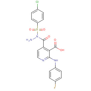 3-Pyridinecarboxylic acid, 2-[(4-fluorophenyl)amino]-,2-[(4-chlorophenyl)sulfonyl]hydrazide