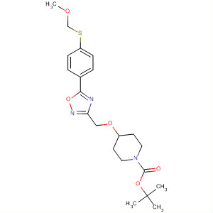 1-Piperidinecarboxylic acid,4-[[5-[4-[(methoxymethyl)thio]phenyl]-1,2,4-oxadiazol-3-yl]methoxy]-,1,1-dimethylethyl ester
