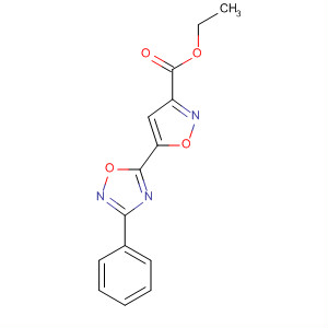 3-Isoxazolecarboxylic acid, 5-(3-phenyl-1,2,4-oxadiazol-5-yl)-, ethylester