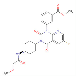 Benzoic acid,3-[6-fluoro-3,4-dihydro-3-[cis-4-[(2-methoxyacetyl)amino]cyclohexyl]-2,4-dioxopyrido[2,3-d]pyrimidin-1(2H)-yl]-, methyl ester
