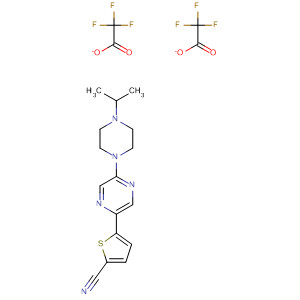 2-Thiophenecarbonitrile,5-[5-[4-(1-methylethyl)-1-piperazinyl]-2-pyrazinyl]-, 2,2,2-trifluoroacetate(1:2)