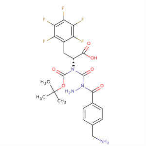 D-Phenylalanine,N-[(1,1-dimethylethoxy)carbonyl]-2,3,4,5,6-pentafluoro-,2-[4-(aminomethyl)benzoyl]hydrazide