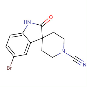 Spiro[3H-indole-3,4'-piperidine]-1'-carbonitrile,5-bromo-1,2-dihydro-2-oxo-