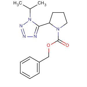 1-Pyrrolidinecarboxylic acid, 2-[1-(1-methylethyl)-1H-tetrazol-5-yl]-,phenylmethyl ester, (2R)-