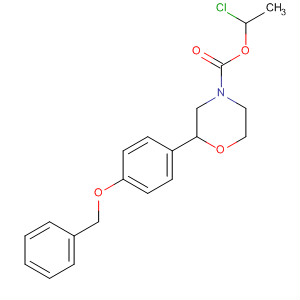 4-Morpholinecarboxylic acid, 2-[4-(phenylmethoxy)phenyl]-,1-chloroethyl ester, (2S)-