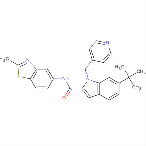 1H-Indole-2-carboxamide,6-(1,1-dimethylethyl)-N-(2-methyl-5-benzothiazolyl)-1-(4-pyridinylmethyl)-
