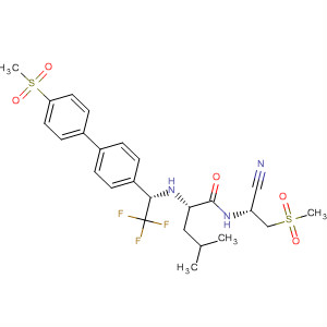 Pentanamide,N-[(1R)-1-cyano-2-(methylsulfonyl)ethyl]-4-methyl-2-[[(1S)-2,2,2-trifluoro-1-[4'-(methylsulfonyl)[1,1'-biphenyl]-4-yl]ethyl]amino]-, (2S)-