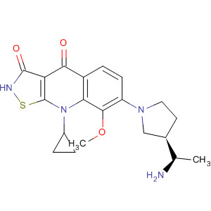 Isothiazolo[5,4-b]quinoline-3,4(2H,9H)-dione,7-[(3R)-3-[(1R)-1-aminoethyl]-1-pyrrolidinyl]-9-cyclopropyl-8-methoxy-