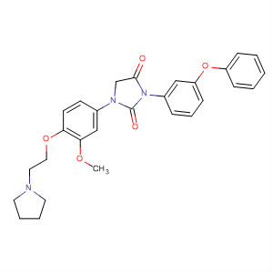 2,4-Imidazolidinedione,1-[3-methoxy-4-[2-(1-pyrrolidinyl)ethoxy]phenyl]-3-(3-phenoxyphenyl)-