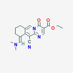 4H-PYRIMIDO[1,2-B]ISOQUINOLINE-3-CARBOXYLIC ACID,7,8,9,10-TETRAHYDRO-11-CYANO-10-((DIMETHYLAMINO) METHYLENE)- 4-OXO-,ETHYL ESTER