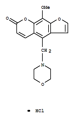 7H-Furo(3,2-g)(1)benzopyran-7-one, 9-methoxy-4-(4-morpholinylmethyl)-, hydrochloride